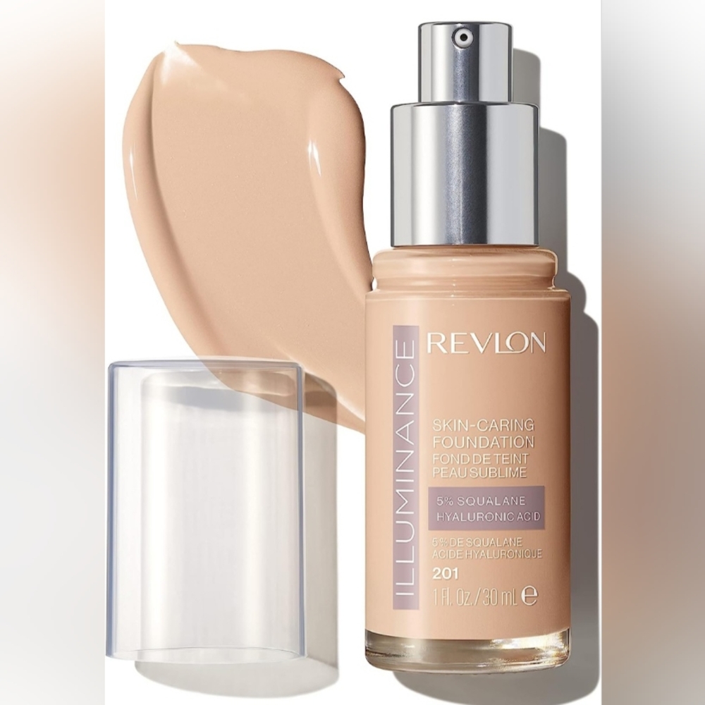 NEW Revlon Illuminance Skin Caring Foundation, 201 Creamy Natural **3 PACK**